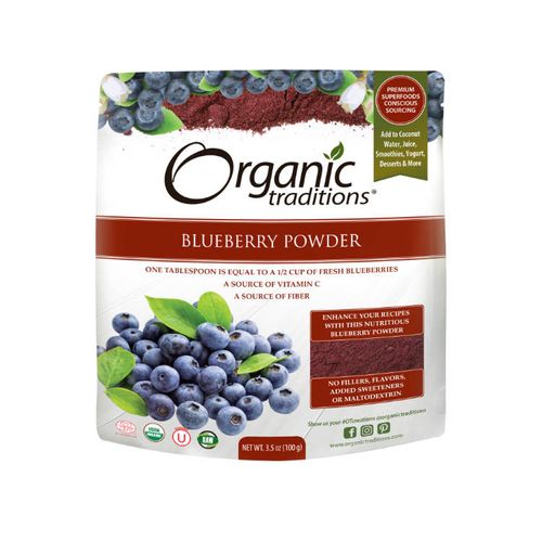 Organic Traditions, Organic Blueberry Powder, 100 g