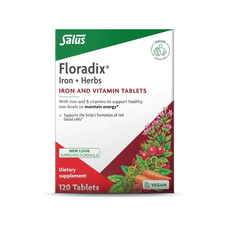 德国Salus莎露斯Floradix铁元片 120片 孕妇补铁/女性日常补铁首选 不便秘易吸收配方