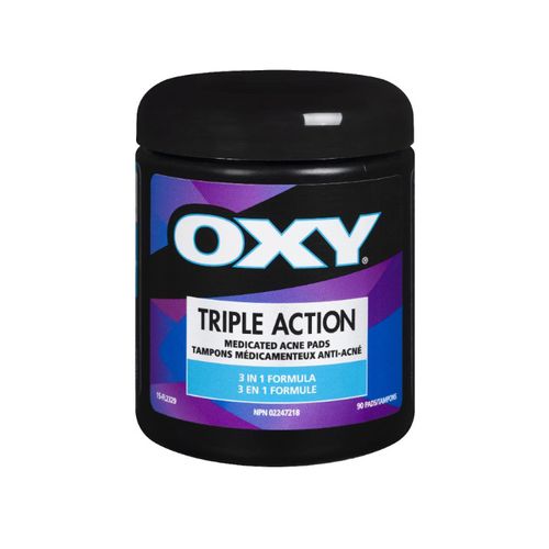 Oxy, Triple Action Acne Cleansing Pads with Salicylic Acid, 90 Pads