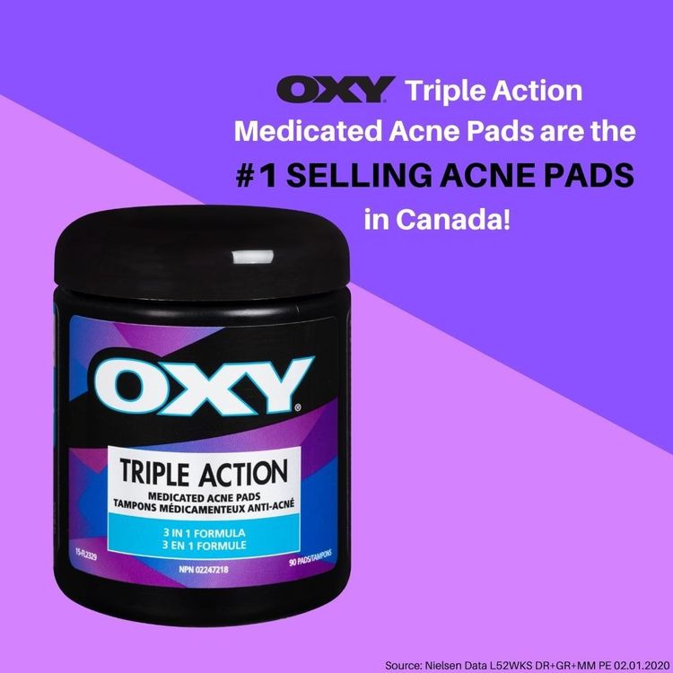 Oxy, Triple Action Acne Cleansing Pads with Salicylic Acid, 90 Pads