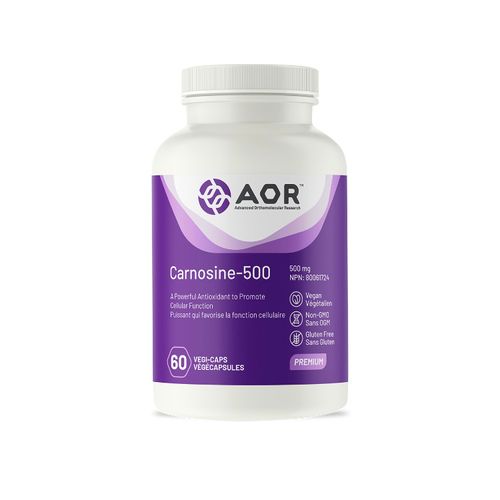 AOR, Carnosine-500, 60 Capsules