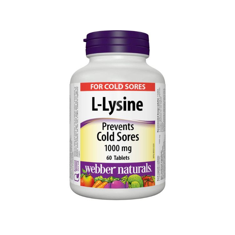 Webber Naturals, L-Lysine, 1000 mg, 60 Tablets