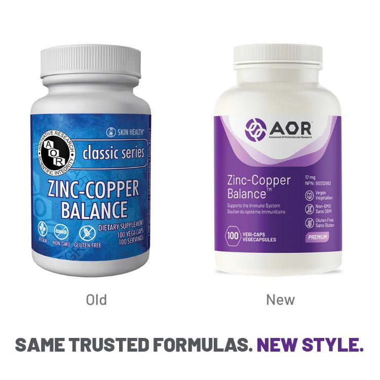 AOR, Zinc-Copper Balance, 17mg, 100 Capsules