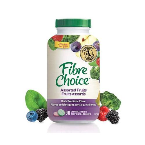 Fibre Choice, Assorted Fruits Natural Sourced Prebiotic Fibre, 90 Chewable Tablets