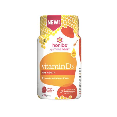 Honibe, Vitamin D Bone Health, 70 Gummies