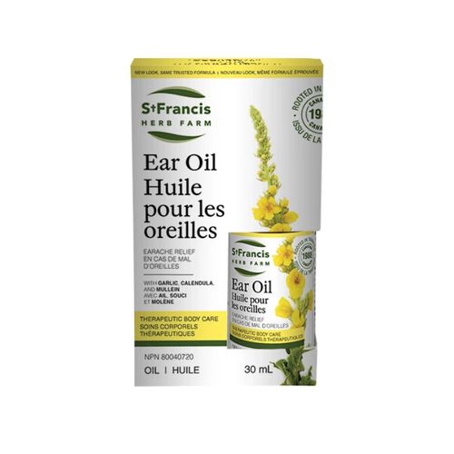 加拿大St. Francis天然有机滴耳油 缓解耳部感染不适 去除多余耳垢