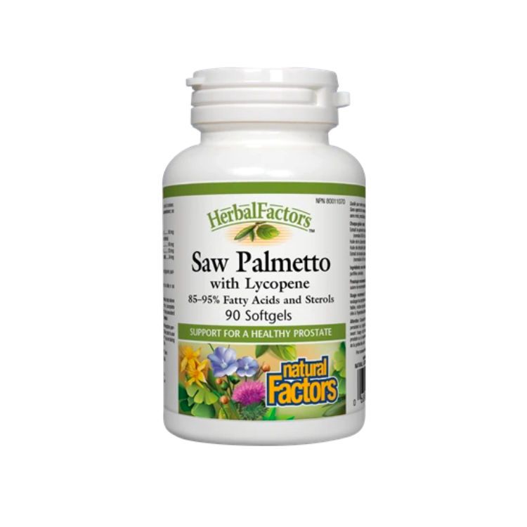 Natural Factors, Saw Palmetto with Lycopene, 90 Softgels