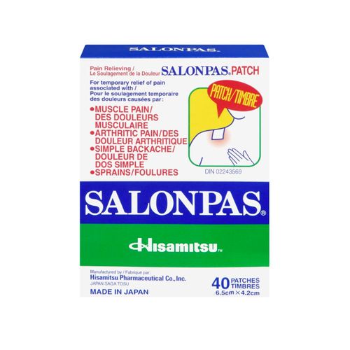 日本Salonpas撒隆巴斯镇痛贴 40片装 缓解肩颈腰腿关节疼痛 肌肉酸痛
