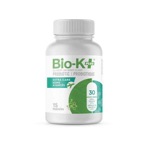Bio-K+, Extra Care Travel Format 30 Billion Probiotic, 15 Capsules
