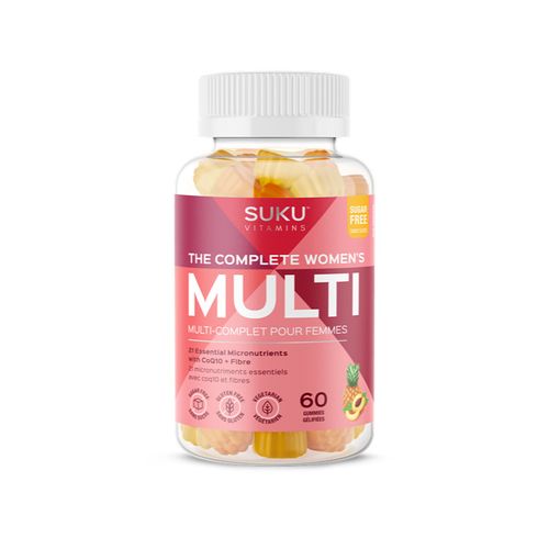 加拿大SUKU女士复合维生素软糖 1次补充21种人体必需营养素 提升免疫 桃子菠萝味
