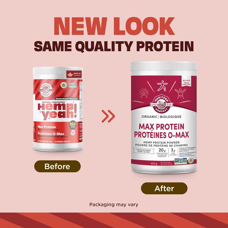 Manitoba Harvest, Hemp Yeah!, Protein Powder, Max Protein, Unsweetened, 454g