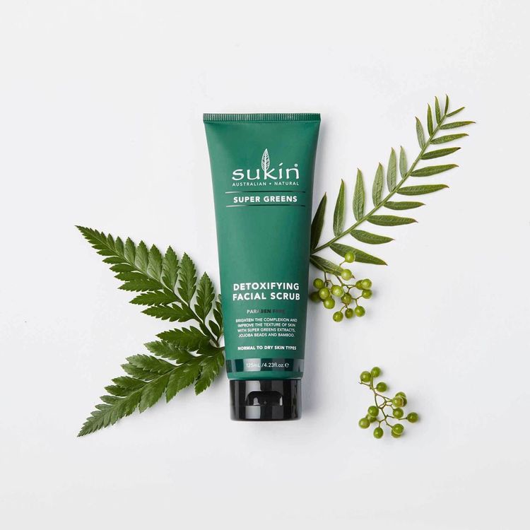 Sukin, Super Greens Detoxifying Facial Scrub, 125ml