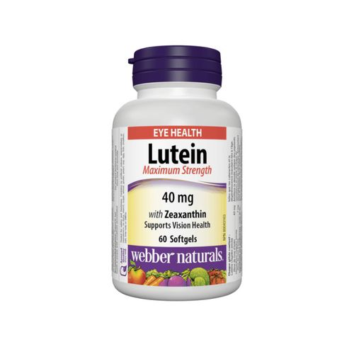 Webber Naturals, Lutein with Zeaxanthin 40 mg Maximum Strength, 60 Softgels