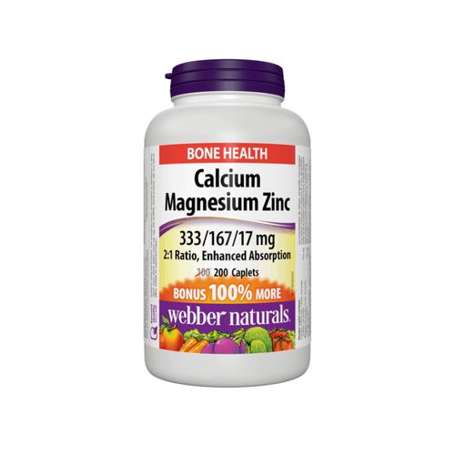 Webber Naturals, Calcium Magnesium Zinc, 200 Caplets