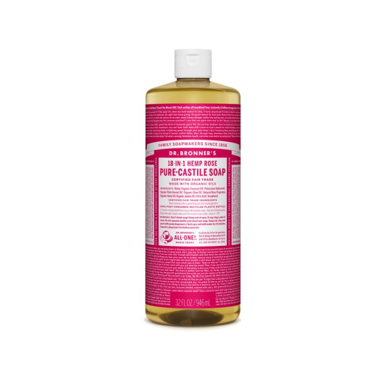 Dr Bronner's, Pure-Castile Liquid Soap, Rose, 946ml