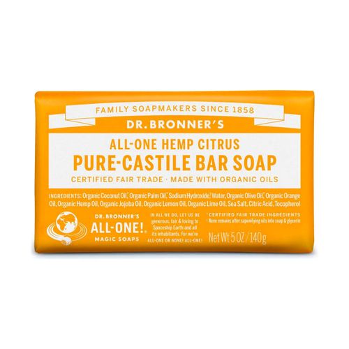 美国Dr Bronner's有机100%纯天然橄榄皂 柑橘味 可洗手洗脸洗头发