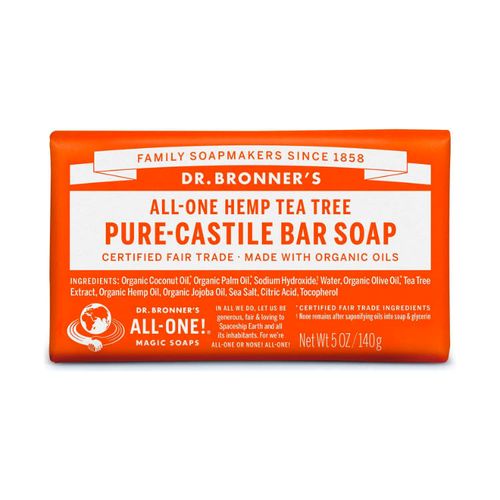 美国Dr Bronner's有机100%纯天然橄榄皂 茶树油味 可洗手洗脸洗头发