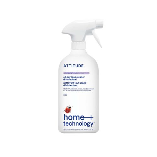 Attitude, All Purpose Cleaner Disinfectant 99.9% - Thyme & Lavender, 800ml
