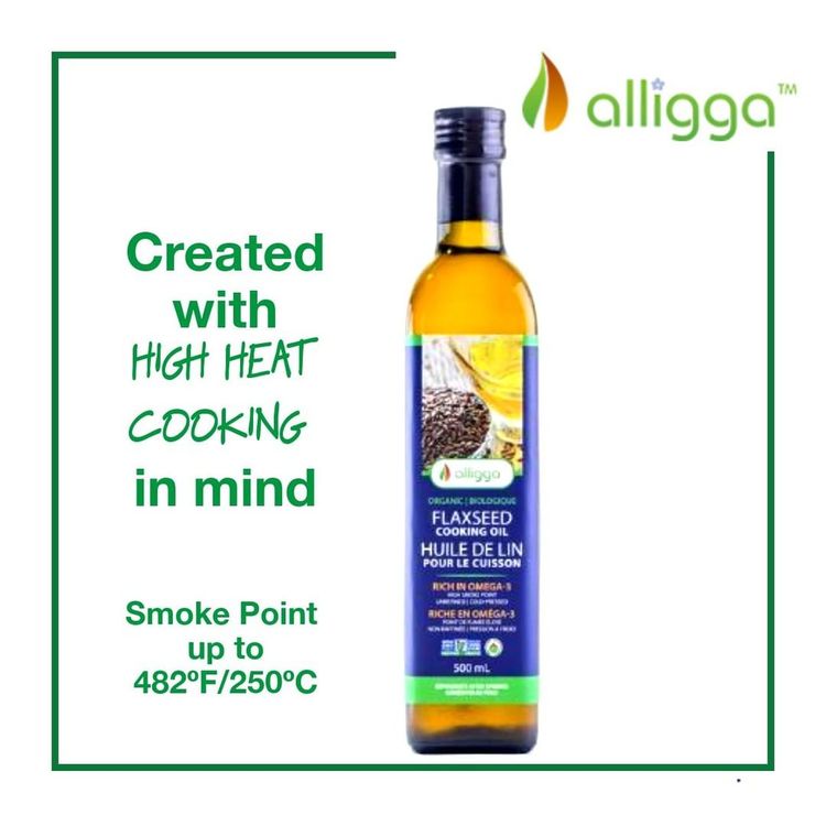 Alligga, Organic Flaxseed Cooking Oil, 250ml