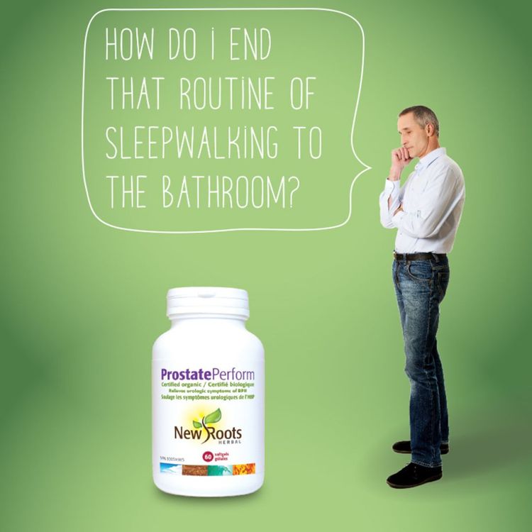 加拿大New Roots有机前列腺防护胶囊 60粒 缓解前列腺增生症状 7到10天改善尿频尿急