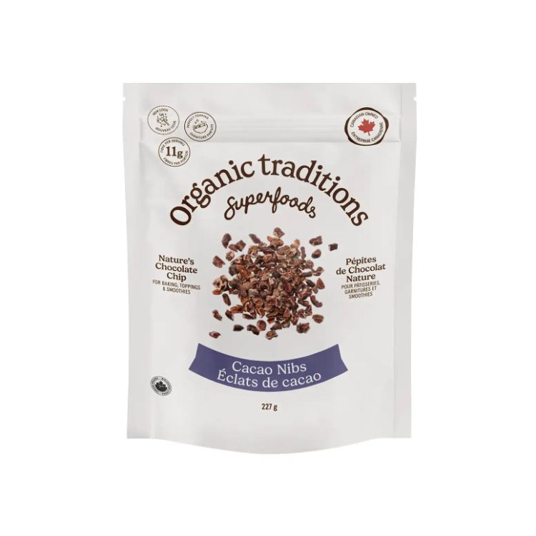 美国Organic Traditions有机可可碎 227克 富含镁铁锌 强力抗氧化