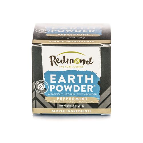 美国Redmond Earthpowder系列有机无氟牙粉 薄荷活性碳口味 额外增白