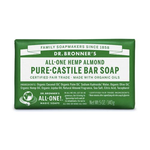 美国Dr Bronner's有机100%纯天然橄榄皂 杏仁味 可洗手洗脸洗头发