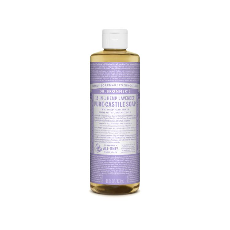 Dr Bronner's, Pure Castile Liquid Soap, Lavender, 473ml