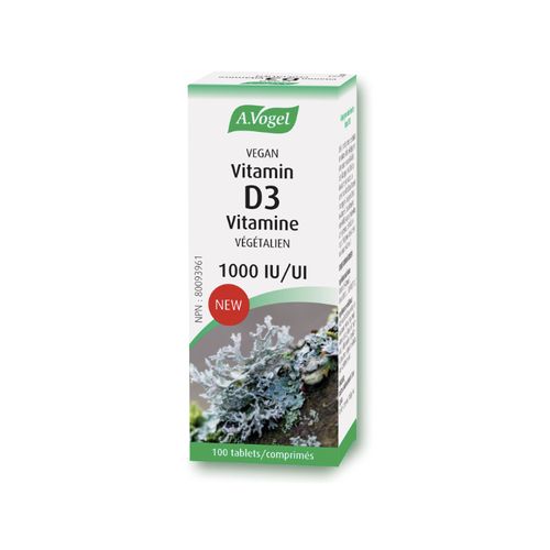 A.Vogel, Vegan Vitamin D3, 100 Tablets