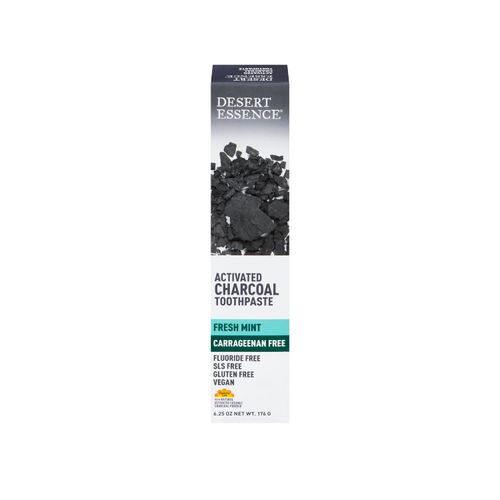 Desert Essence, Carrageenan Free Toothpaste, Activated Charcoal, 176g