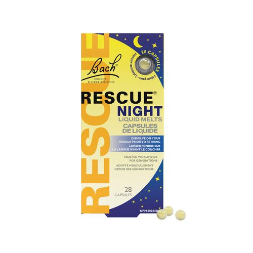 Bach, Rescue Night Remedy Night Melt, 28 Capsules