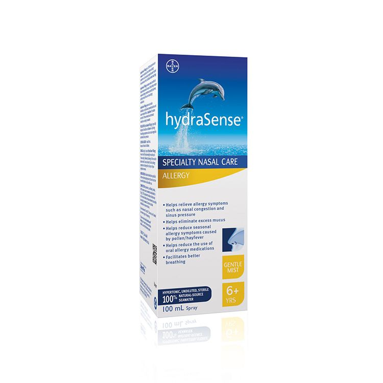 美国hydraSense过敏洗鼻喷雾 天然生理盐水 缓解过敏引起的鼻塞等症状  温和清理鼻腔