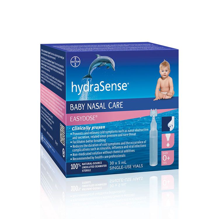 美国hydraSense婴幼儿洗鼻滴剂 天然生理盐水 缓解鼻塞  温和清理鼻腔
