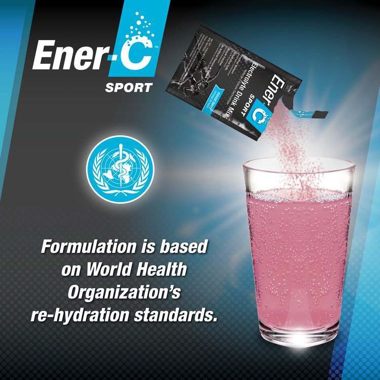 加拿大Ener-C电解质饮料冲剂 12袋 混合莓果味 少糖非转基因配方 运动前后补水