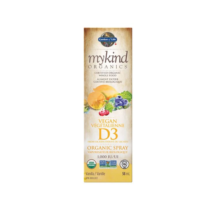 Garden of Life, mykind Organics Vegan D3 Spray Vanilla, 58ml