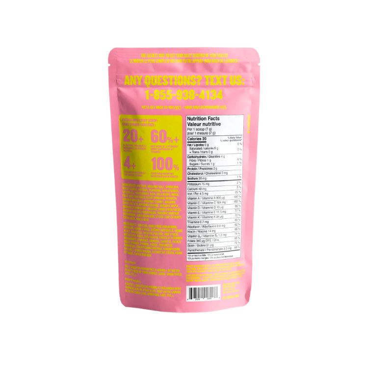 加拿大Subi超级食物粉 桃子味/280克/40次量 1袋浓缩20磅果蔬精华 纯植物复合维生素