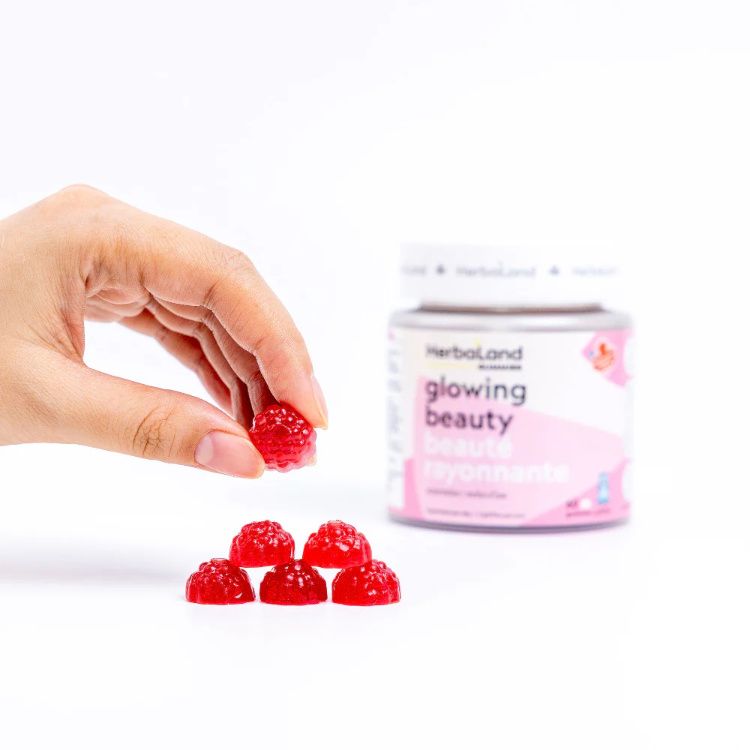 HerbaLand, Glowing Beauty, Vegan Collagen Booster, 60 Gummies