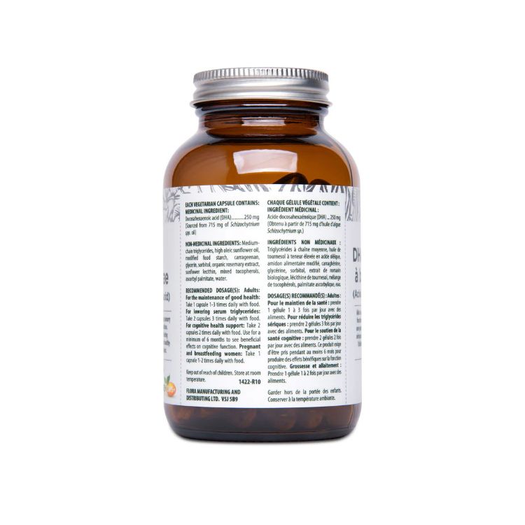 Flora, Vegetarian Algae DHA, 60 Softgels