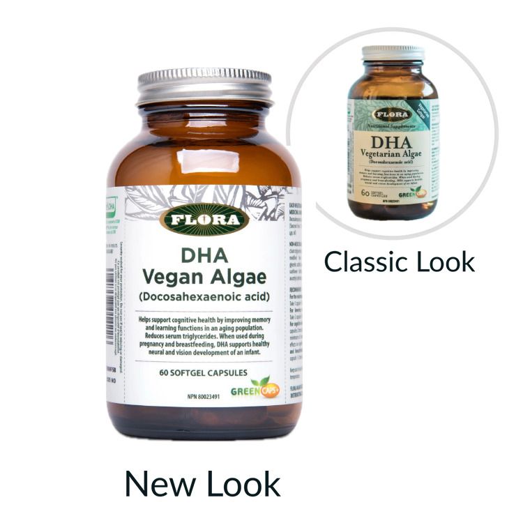 Flora, Vegetarian Algae DHA, 60 Softgels