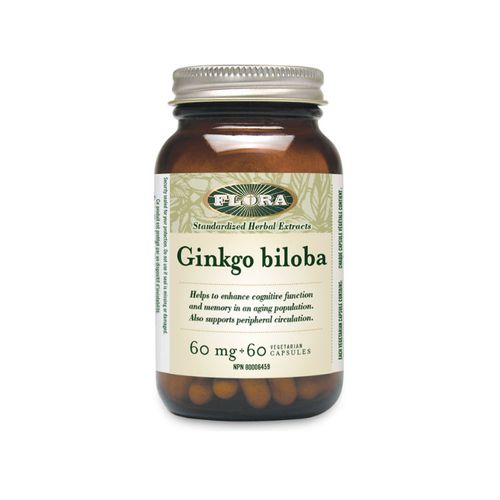 Flora, Ginkgo Biloba, 60 Capsules