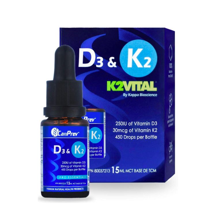 CanPrev, Vitamin D3 K2 Drops, 15ml