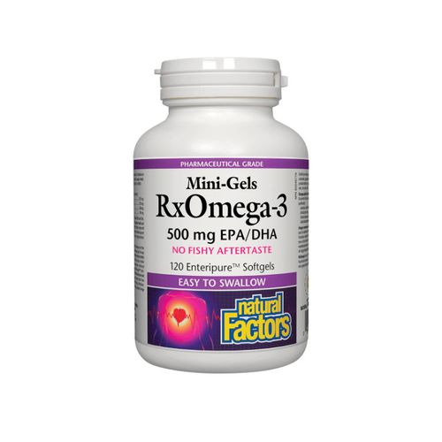 Natural Factors, RxOmega-3 Mini-Gels, 500 mg, 120 Softgels