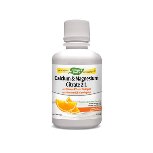 Nature's Way, Calcium & Magnesium Citrate 2:1 with Vitamin K2 & Collagen, Orange