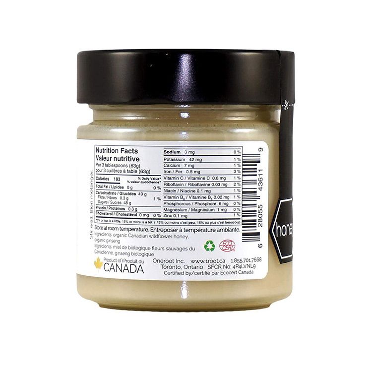 Oneroot, Organic Ginseng Honey, 300g