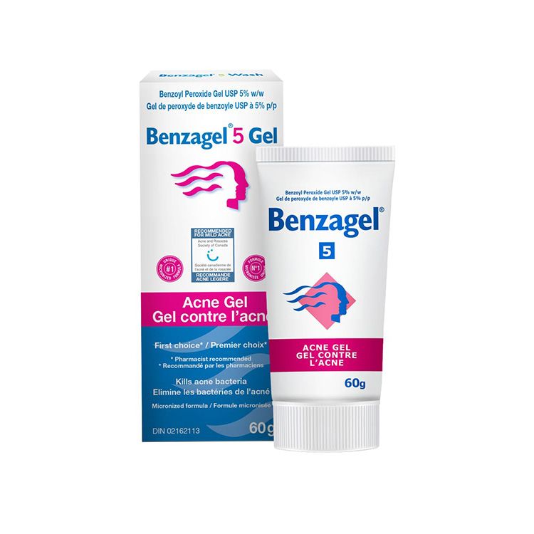 加拿大Benzagel 5%过氧化苯甲酰凝胶 60g 祛痘痤疮治疗