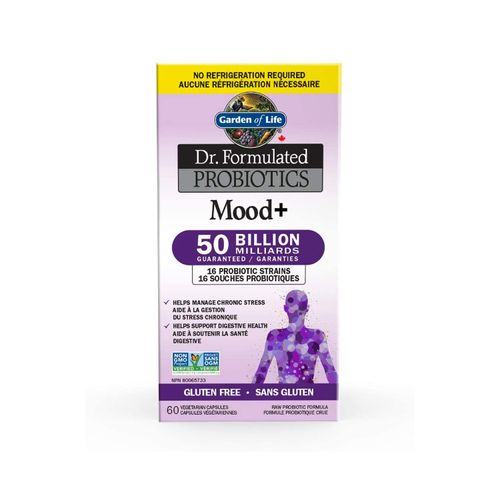 Garden of Life, Dr. Formulated Probiotics Mood+, 60 Capsules