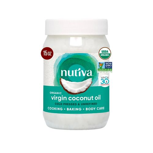 美国Nutiva优缇有机冷压初榨天然椰子油 444毫升 抗菌抗氧化 生酮饮食助减重 护肤护发护齿