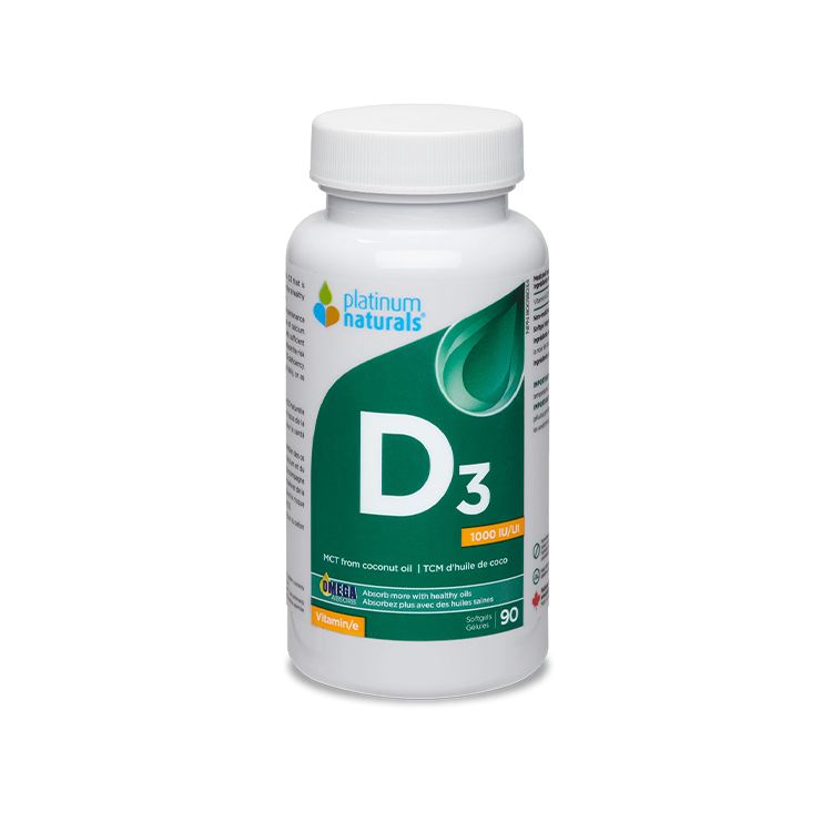 [EXP 08/25] Platinum Naturals, Vitamin D3, 90 Softgels