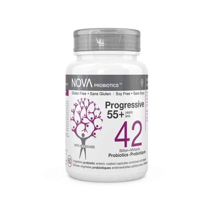 Nova Probiotics, Progressive 55+ 42 Billion, 60 Vcaps