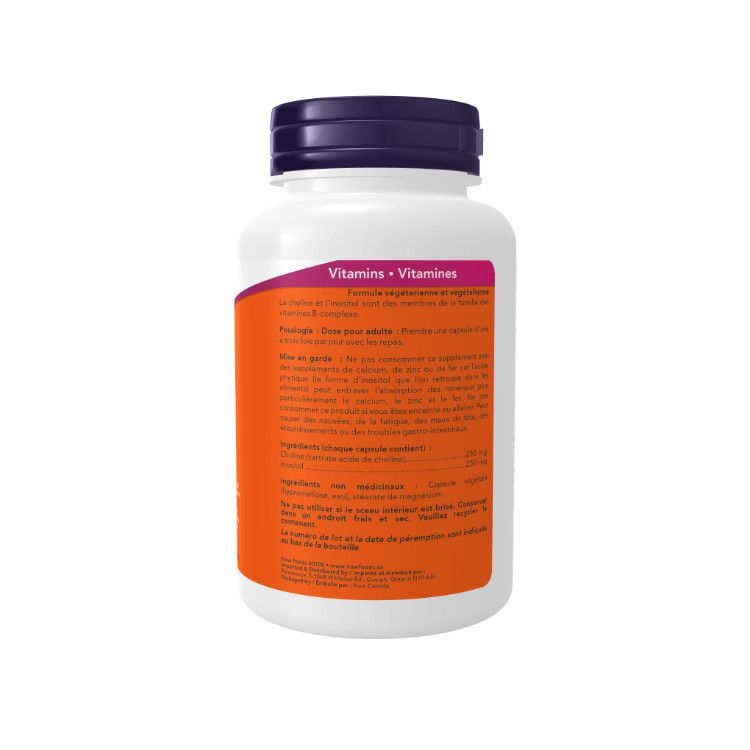 Now Foods, Choline & Inositol, 500mg, 100 Vcaps